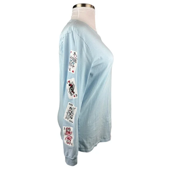 Our Universe Disney Alice in Wonderland Character Playing Cards LS T-Shirt Md - Picture 8 of 10